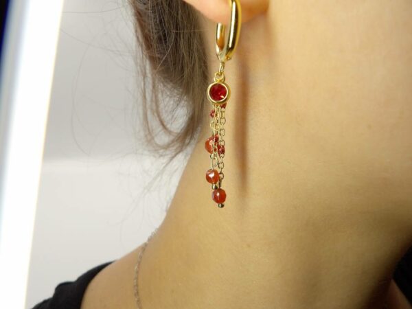 Boucles d'oreilles Cornaline