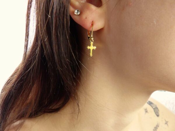 boucles d'oreilles couleur or